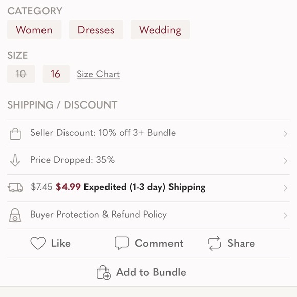 BHLDN x Monique Lhuillier Caswell Dress new with tags sz 18 - Picture 5 of 7